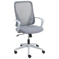 BÜROSTUHL Hellgrau Luma - Hellgrau/Grau, Textil (60/98/60cm) - Beliani
