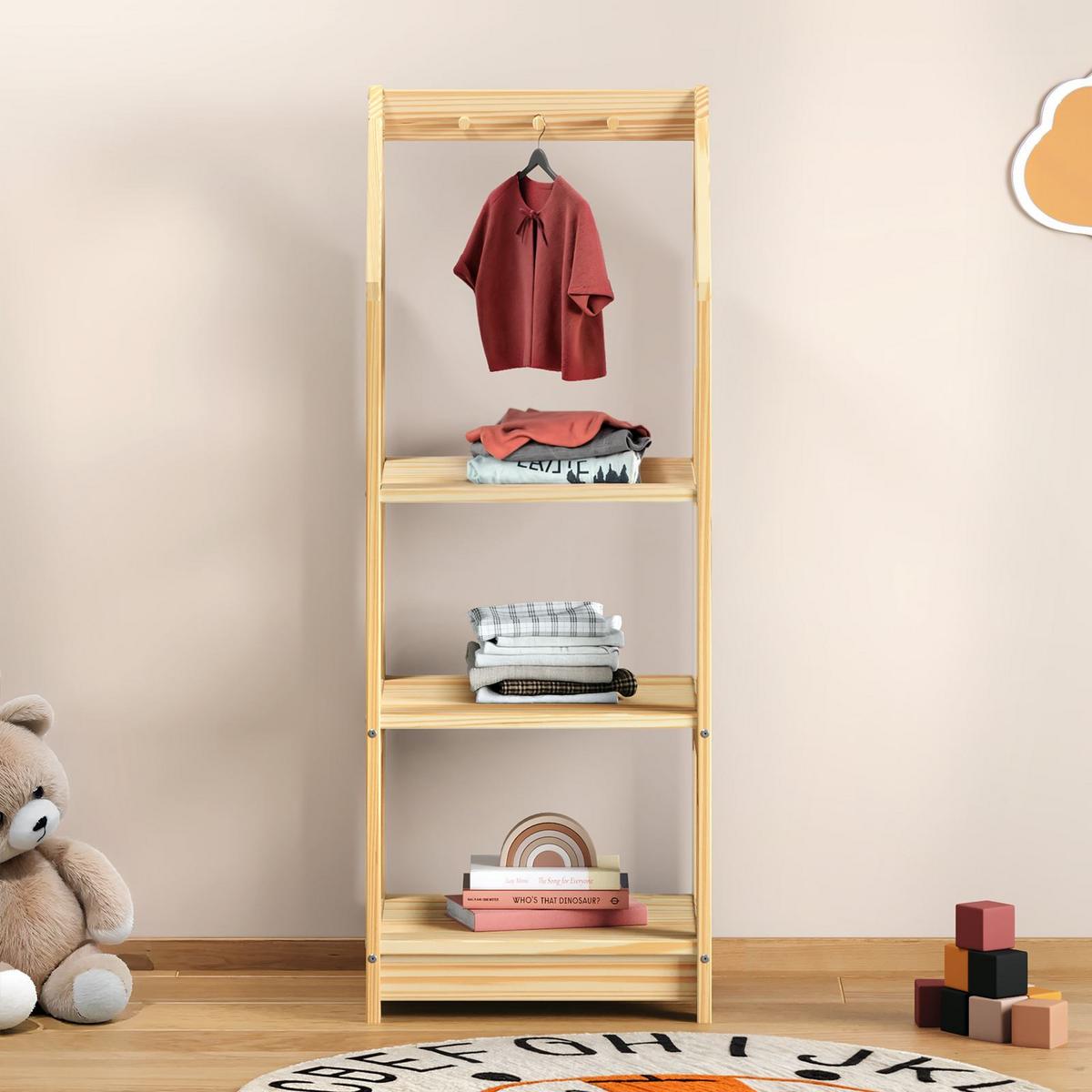 KINDERREGAL SALLY - Naturfarben, Holz (44/118/42cm) - IDIMEX
