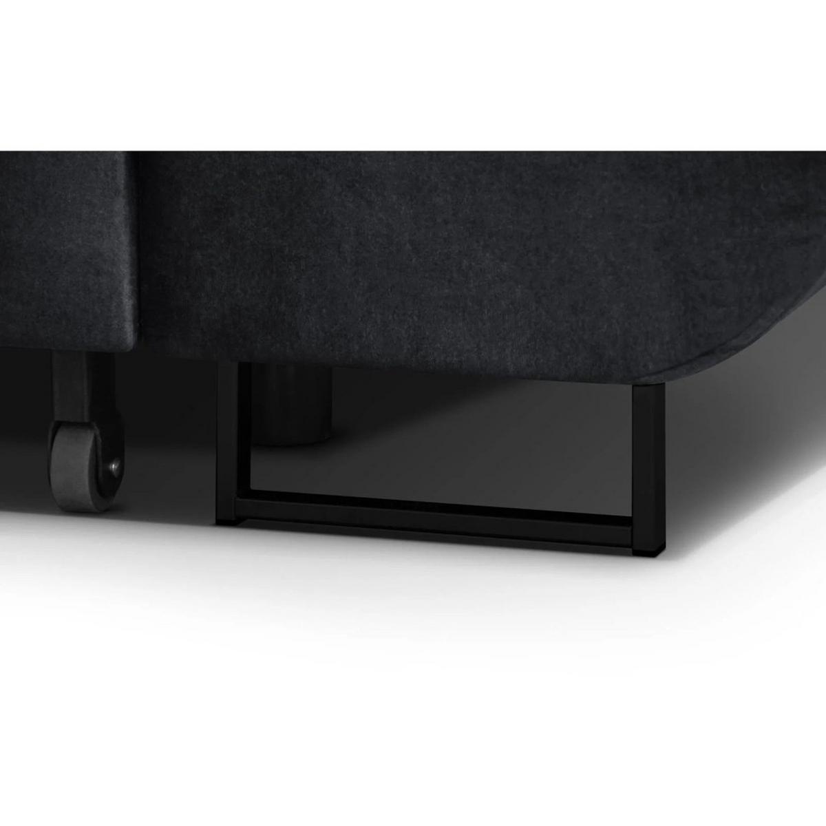 ECKSCHLAFSOFA Waldo verstellbaren Kopfstützen, Schwarz, rechts - Schwarz, Textil (275/203cm) - Beautysofa