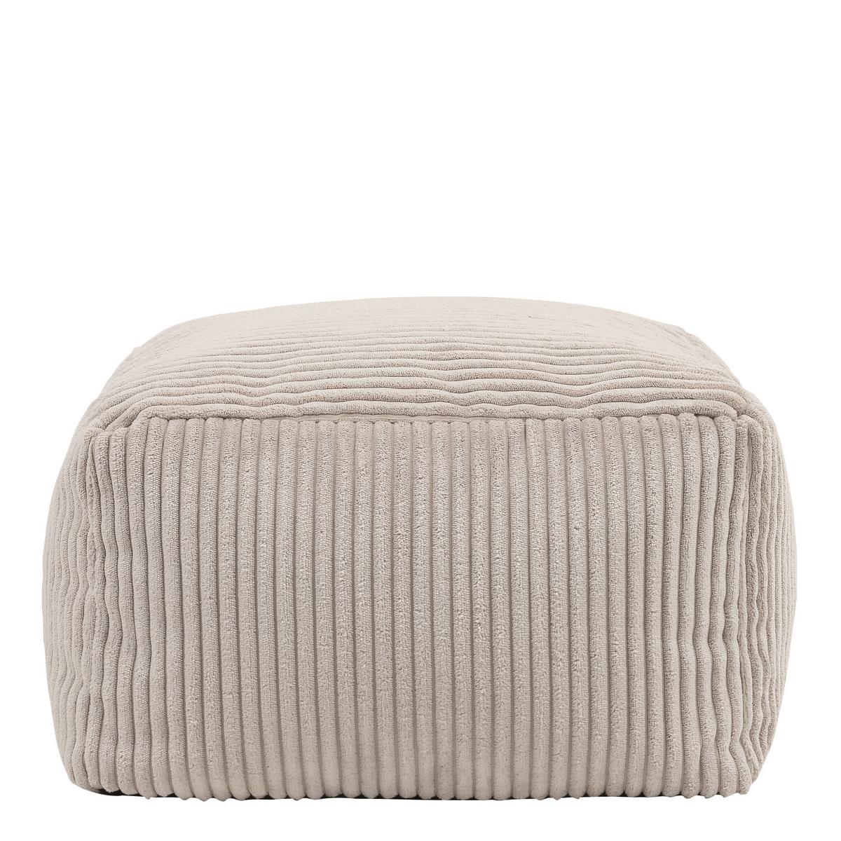 SITZPOUF Amara - Beige, Textil (40/24/40cm) - icon