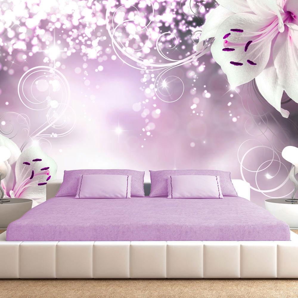 SELBSTKLEBENDE FOTOTAPETE 294/210 cm - Lila/Weiß, Kunststoff/Textil (294/1cm) - KUNSTLOFT