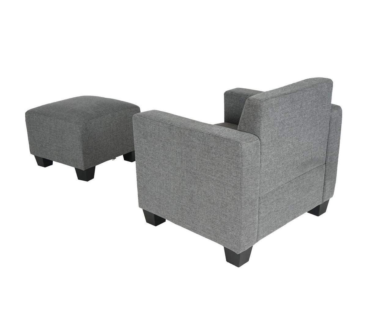 SESSEL MIT OTTOMANE Grau - Grau, Textil (58/76/58cm) - MCW
