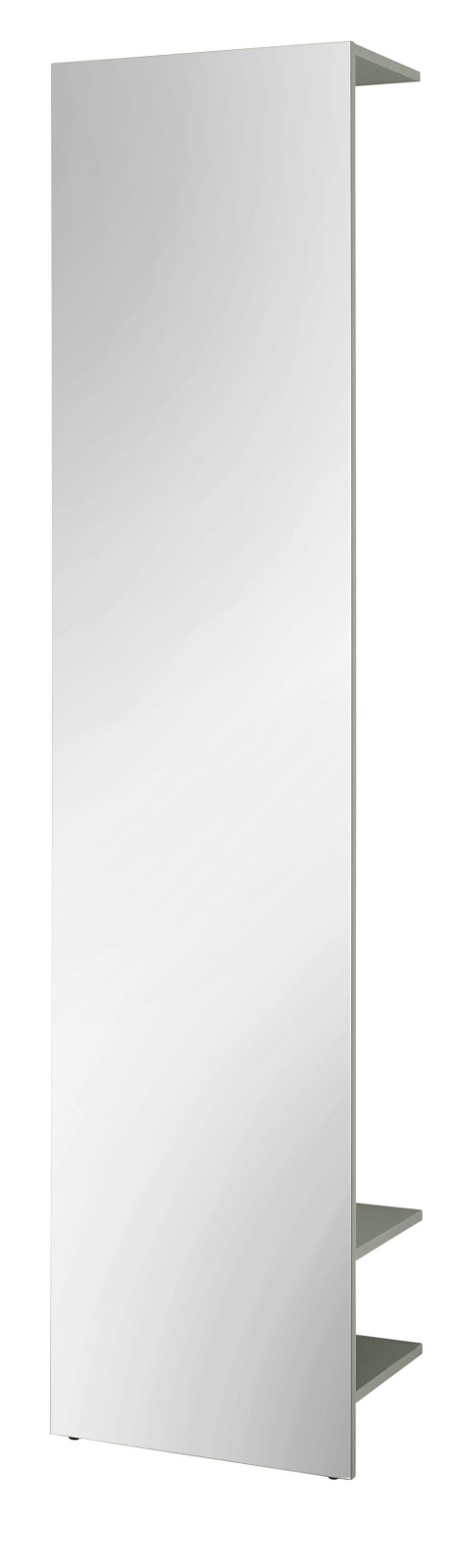GARDEROBE in Salbei Grün, Kompaktgarderobe mit Spiegel und Kleiderstange, 50 x 200 cm - Salbeigrün, Glas/Holzwerkstoff (50/200/30cm) - Furn.Design