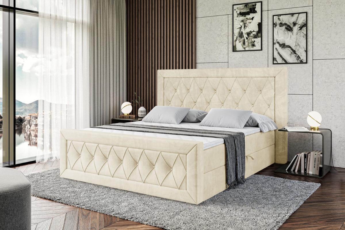BOXBETT NOEL-Z - 140 x 200 - H3 - Beige - Beige, Holzwerkstoff (140/200cm) - ALTDECOR
