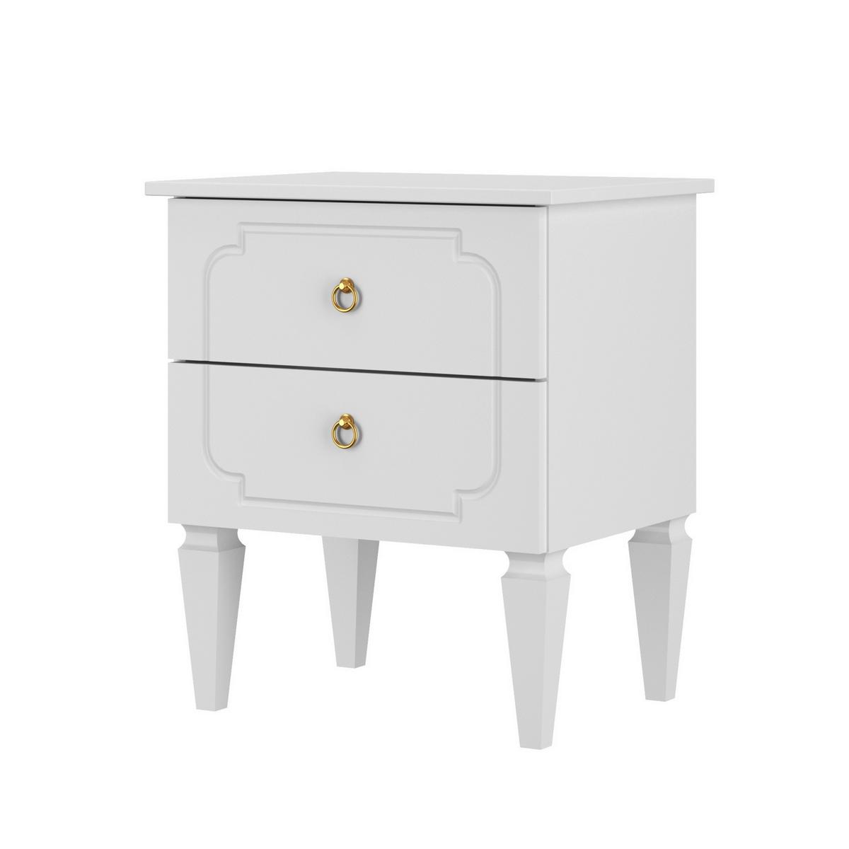 NACHTTISCH Royal - Weiß, Holzwerkstoff (51/59/40cm) - RAUMHIRSCH FURNITURE