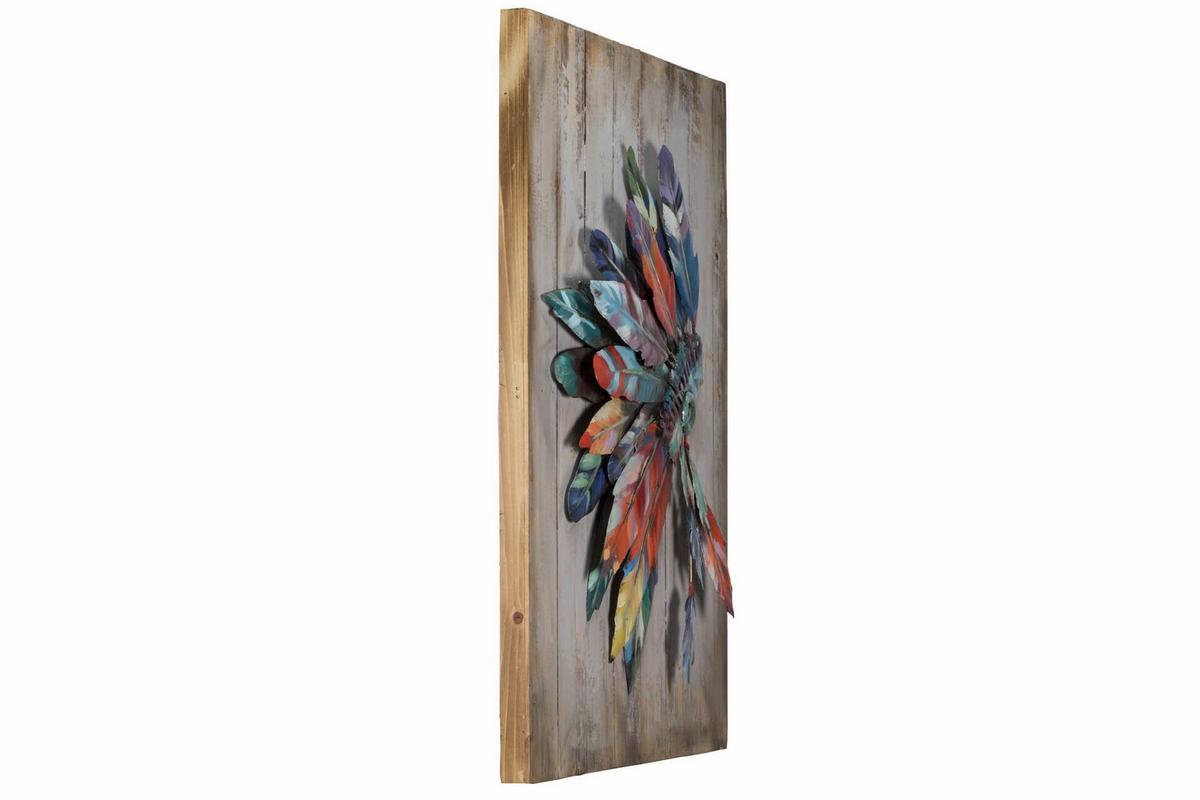 METALLBILD Bunt 60/90 cm - Multicolor/Braun, Metall (3.27/90cm) - KUNSTLOFT