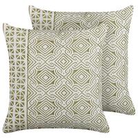 DEKOKISSEN 2er-Set Hellgrün 45/45 cm Larics - Hellgrün, Naturmaterialien/Textil (45/45cm) - Beliani
