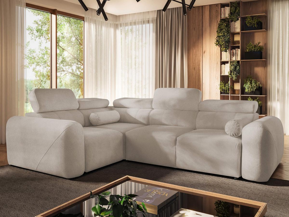 ECKSCHLAFSOFA Volare II, Seite: Links - Hellbraun, Holz/Textil (273/204cm) - MIRJAN24