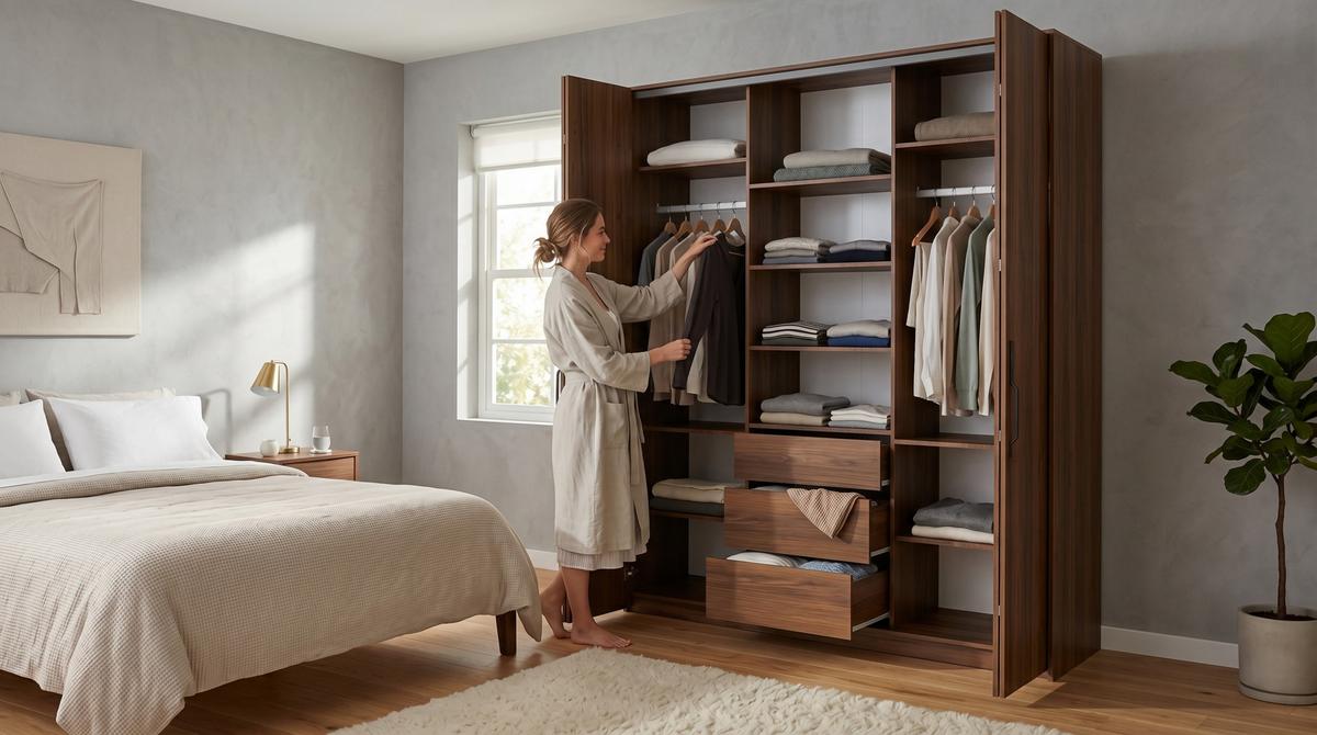 DREHTÜRENSCHRANK ANCONA 170/240/58cm 4-türig Braun - Braun, Holzwerkstoff (170/240/58cm) - MASSENO