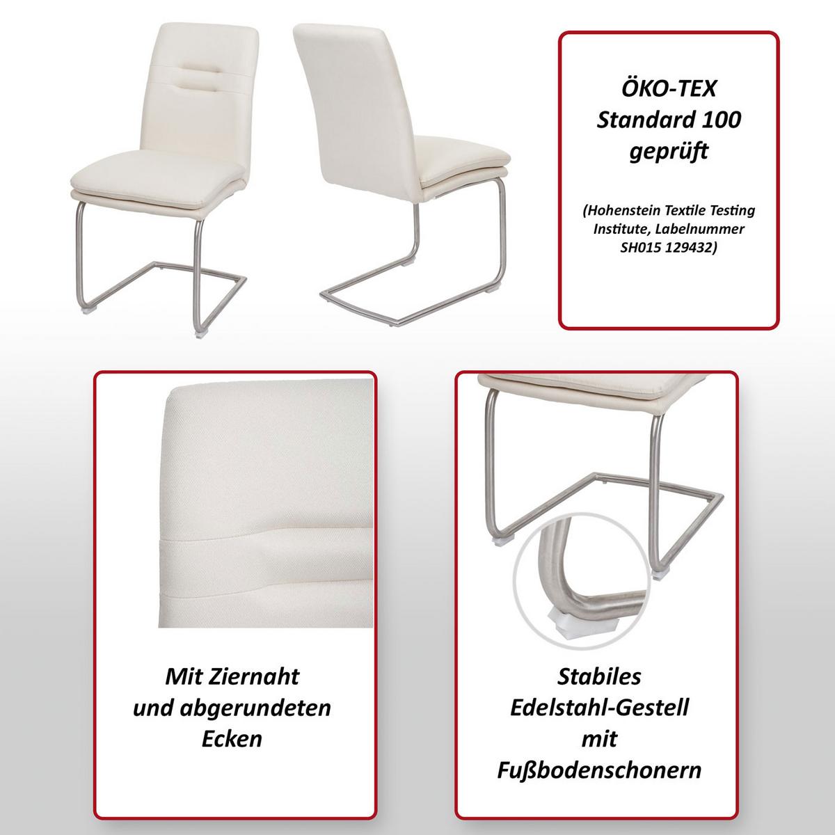 ESSZIMMERSTUHL Grau 6er-Set - Graubraun/Grau, Textil (47/92/57cm) - MCW