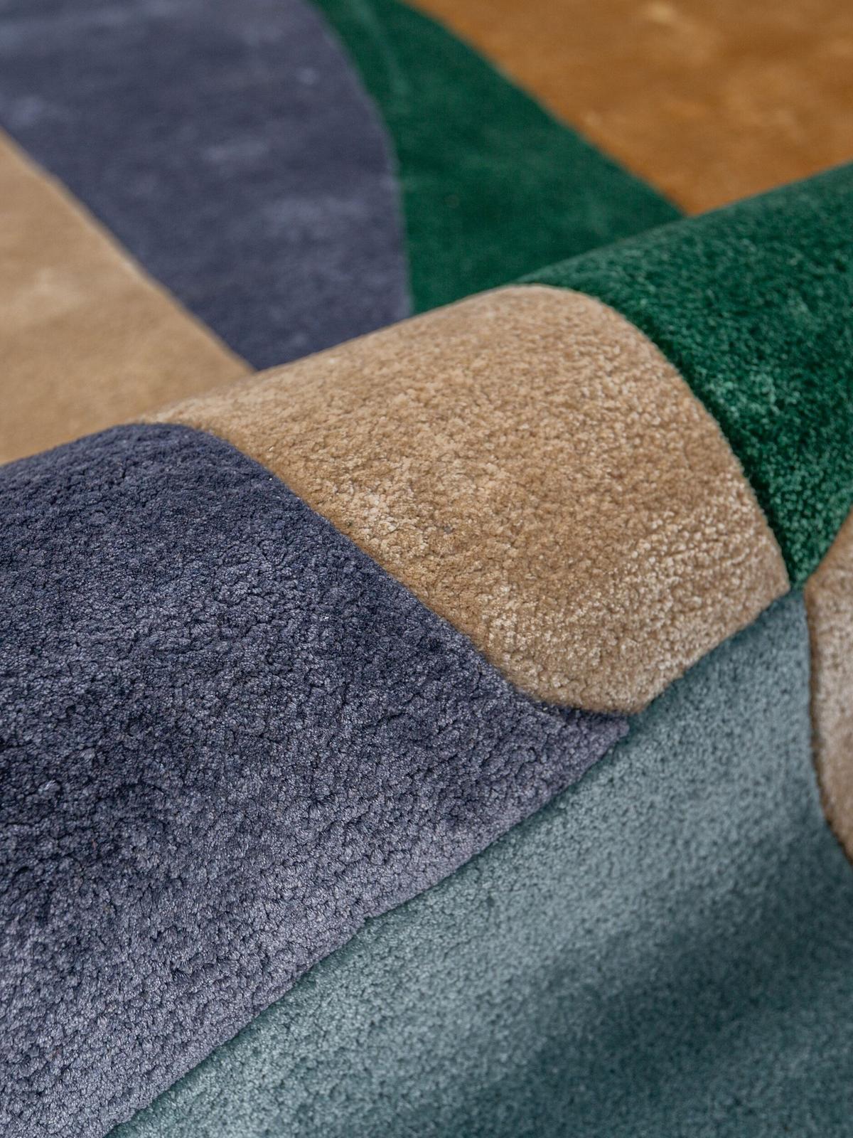 KURZFLORTEPPICH handgetuftet SKERNE, Farbflächen, Multi, 140 x 200 cm - Multicolor, Textil (140/200cm) - KADIMA DESIGN