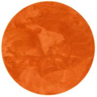 LUXUS SUPER SOFT HOCHFLOR LANGFLOR TEPPICH DELUXE RUND - Orange, Textil (160/160cm) - Snapstyle