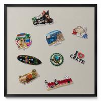 MAGNETTAFEL 50x50 cm Schwarzer Rahmen Cremefarben - Kaschmir, Metall (50/50/0.4cm) - TULUP