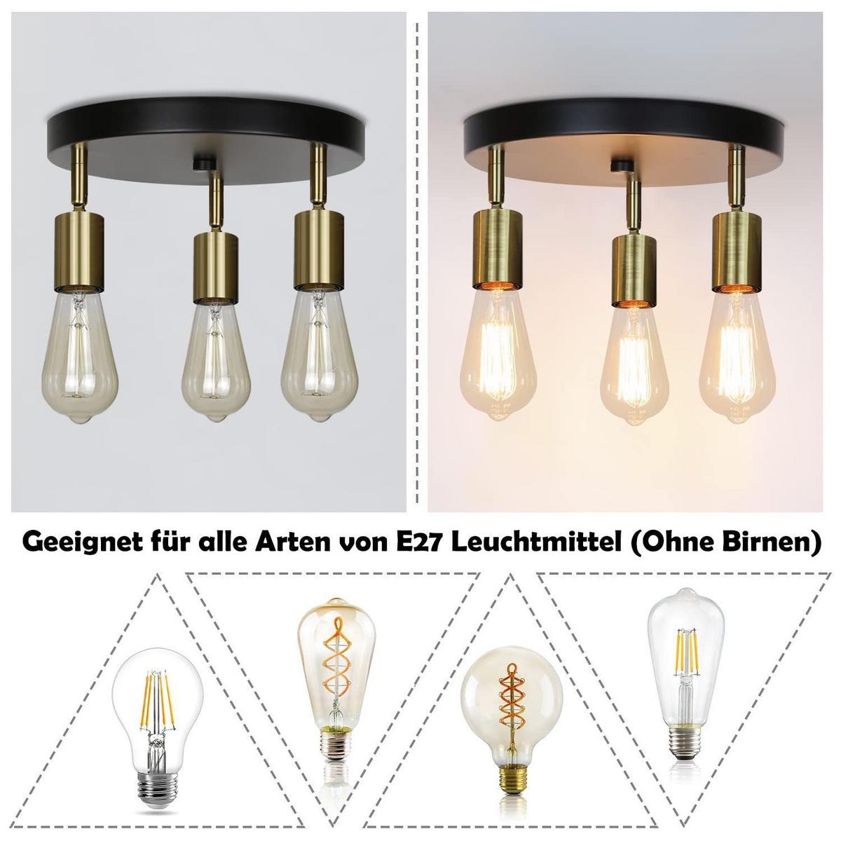 DECKENSTRAHLER Sesshoumaru 26/25/9cm - Goldfarben, Metall (26/25/9cm) - ZMH