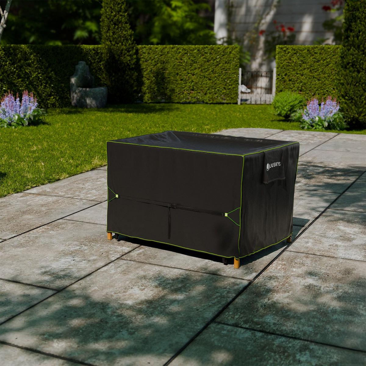 GARTENMÖBELABDECKUNG CoverSafe Pro schwarz - Schwarz, Kunststoff (90/75/120cm) - Juskys