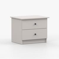 NACHTTISCH OLAF II Kaschmir 60,5/49/47 cm, Griff Anthrazit - Kaschmir/Anthrazit, Holzwerkstoff/Metall (60.5/49/47cm) - imoebel24