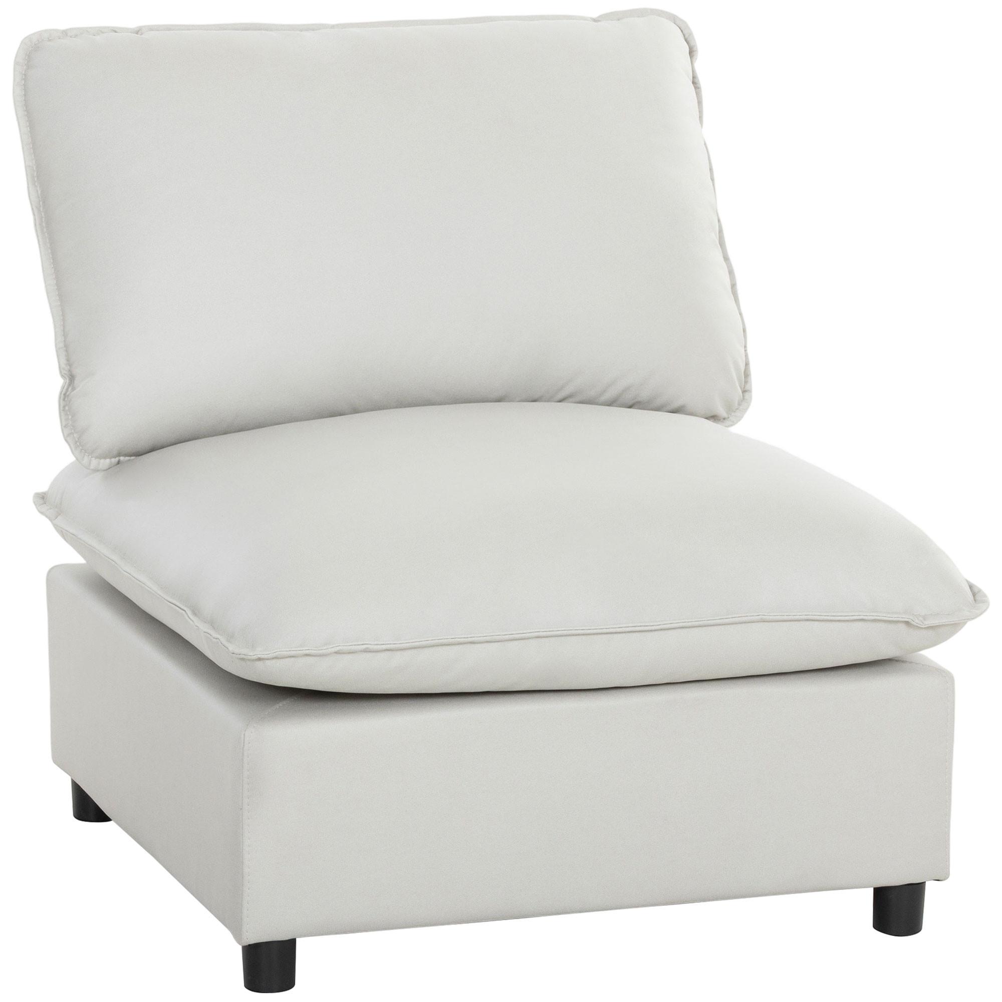 SESSEL aus Kunstleder & Schaumstoff Grau - Schwarz/Grau, Kunststoff (74/78/85cm) - HOMCOM