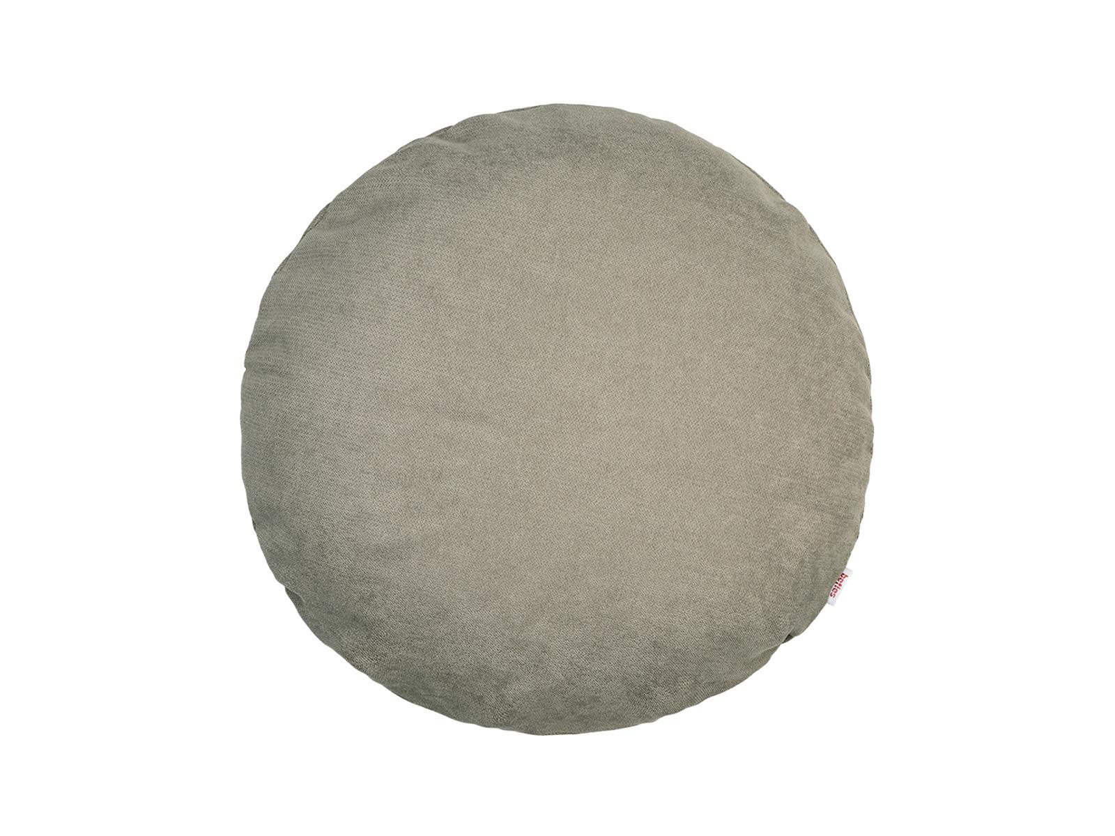 KISSENHÜLLE Rund FarbTon Chenille-Haptik greig-taupe 60 cm Ø - Taupe, Textil (60/60cm) - beties Heimtextil