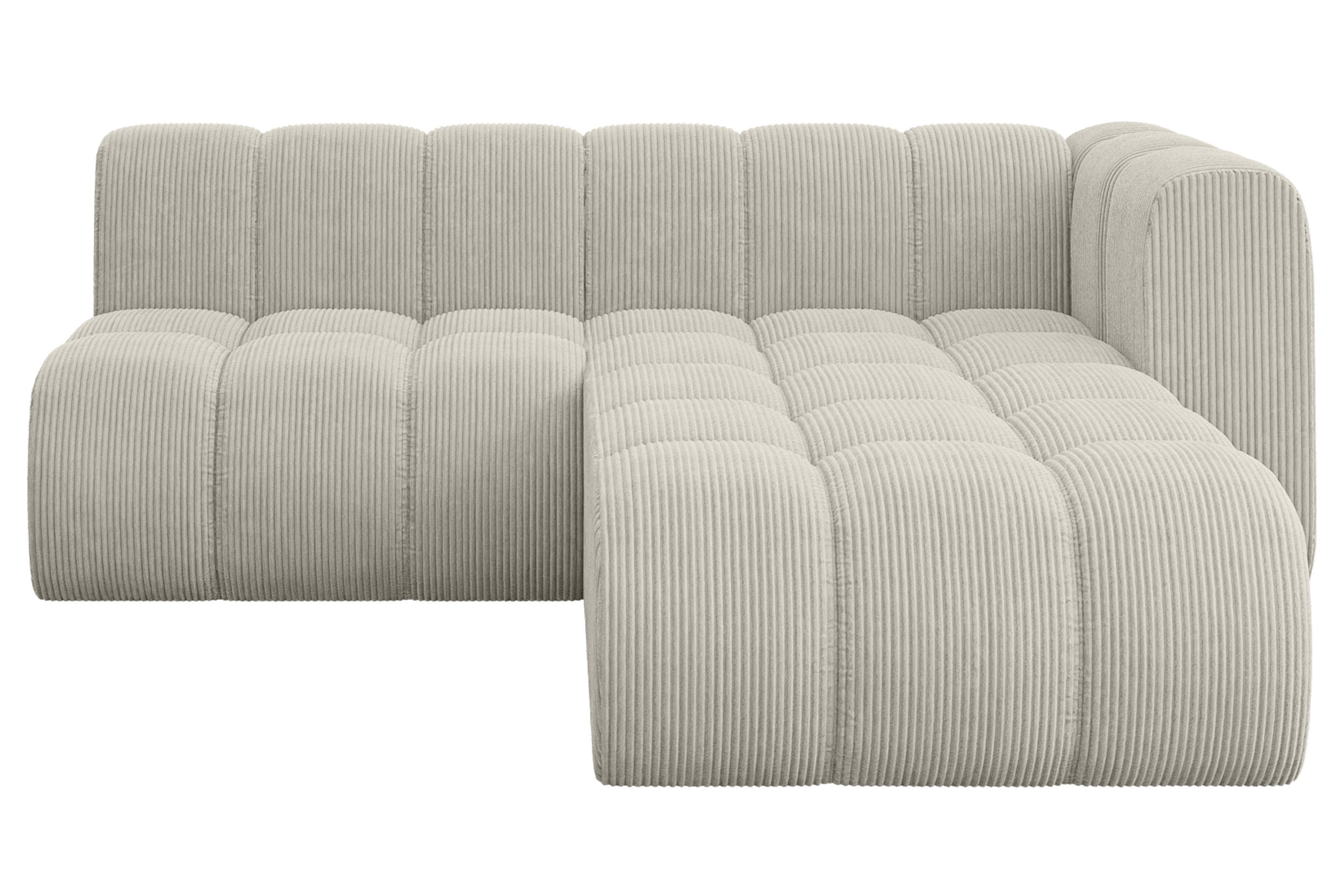 ECKSOFA modulares Sofa Darnel-L1 - 205x177x70 cm Creme - Hellgrau/Creme, Holzwerkstoff/Textil (205/177cm) - ALTDECOR