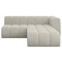 ECKSOFA modulares Sofa Darnel-L1 - 205x177x70 cm Creme - Hellgrau/Creme, Holzwerkstoff/Textil (205/177cm) - ALTDECOR