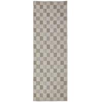 TEPPICHLÄUFER waschbar AFTON, Schachbrettmuster, Natur-Grün, 80 x 230 cm - Beige/Grün, Textil (80/230cm) - KADIMA DESIGN