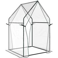 FOLIENGEWÄCHSHAUS, Transparent, Stahl, Kunststoff - Transparent, Metall (90/145/90cm) - Outsunny