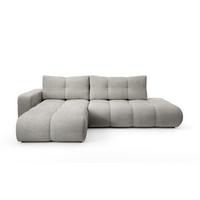 ECKSOFA DUCA L-S Hellgrau Chenille mit Schlaffunktion - Hellgrau, Holz (266.5/266.5cm) - MASSENO
