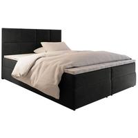 BOXBETT LENA 140x200 cm mit Matratze und Topper - Graphitfarben - Graphitfarben, Holz (140/200cm) - MASSENO