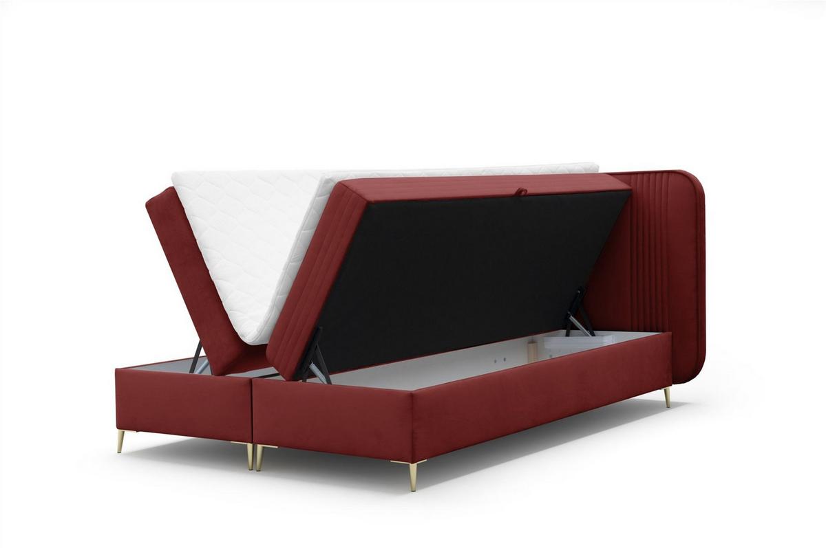 BOXBETT Alize - Rot, Holzwerkstoff/Textil (140/200cm) - Fun Möbel