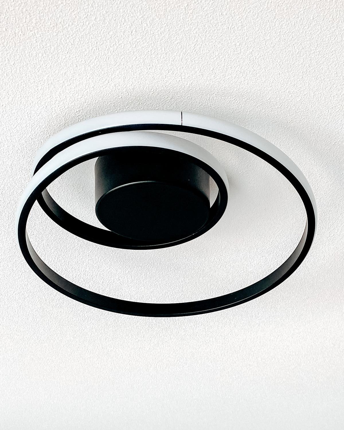 DECKENLEUCHTE Naryn 38/38/15 cm - Schwarz, Metall (38/38/15cm) - Beliani