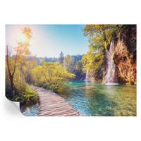 FOTOTAPETE 208x146 cm - Naturlandschaft - Grün, Textil (208/146cm) - Wallfluent
