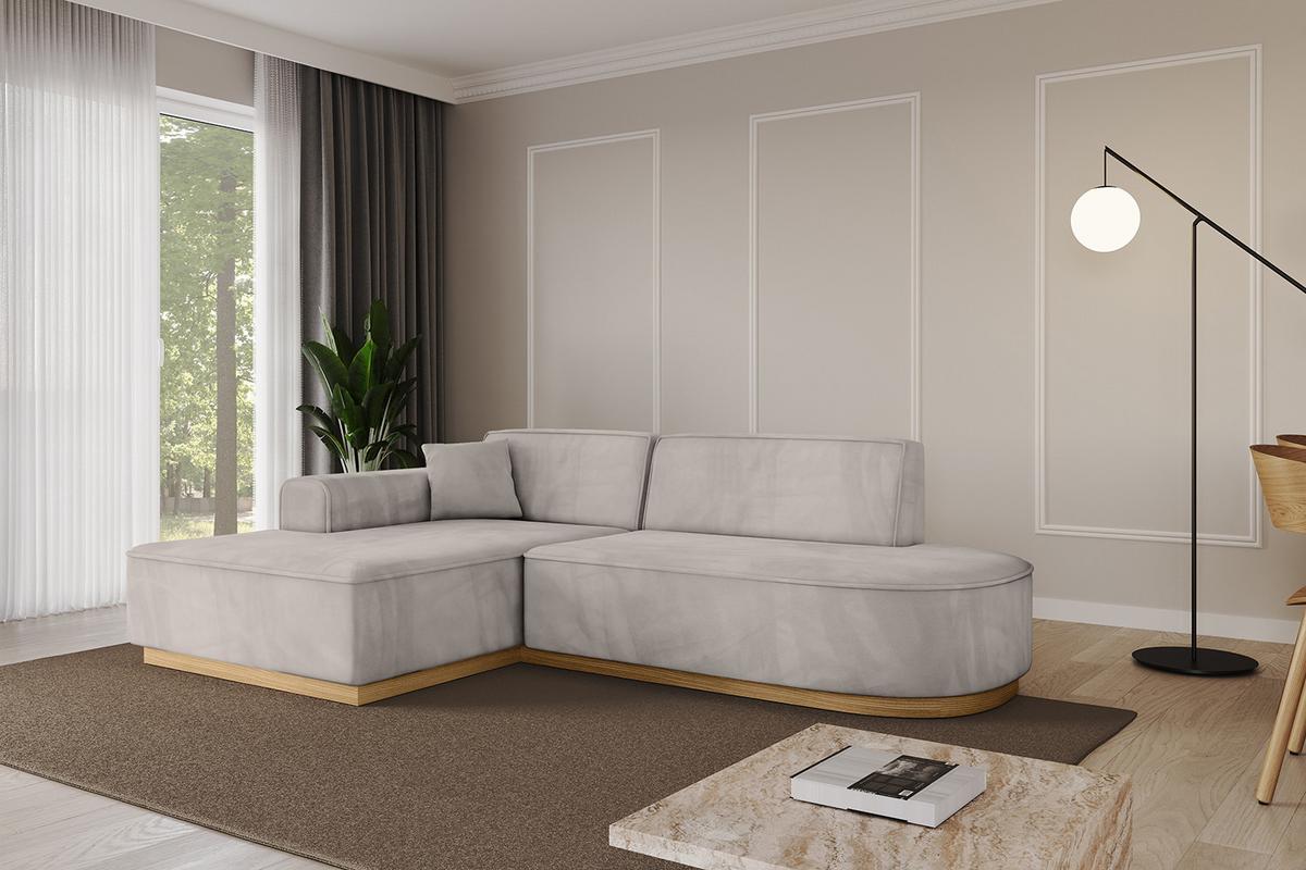 ECKSOFA Ottomane Links IREA-L1-v2 - 234x171x83 cm Hellbraun - Hellbraun, Holzwerkstoff/Textil (234/171cm) - ALTDECOR