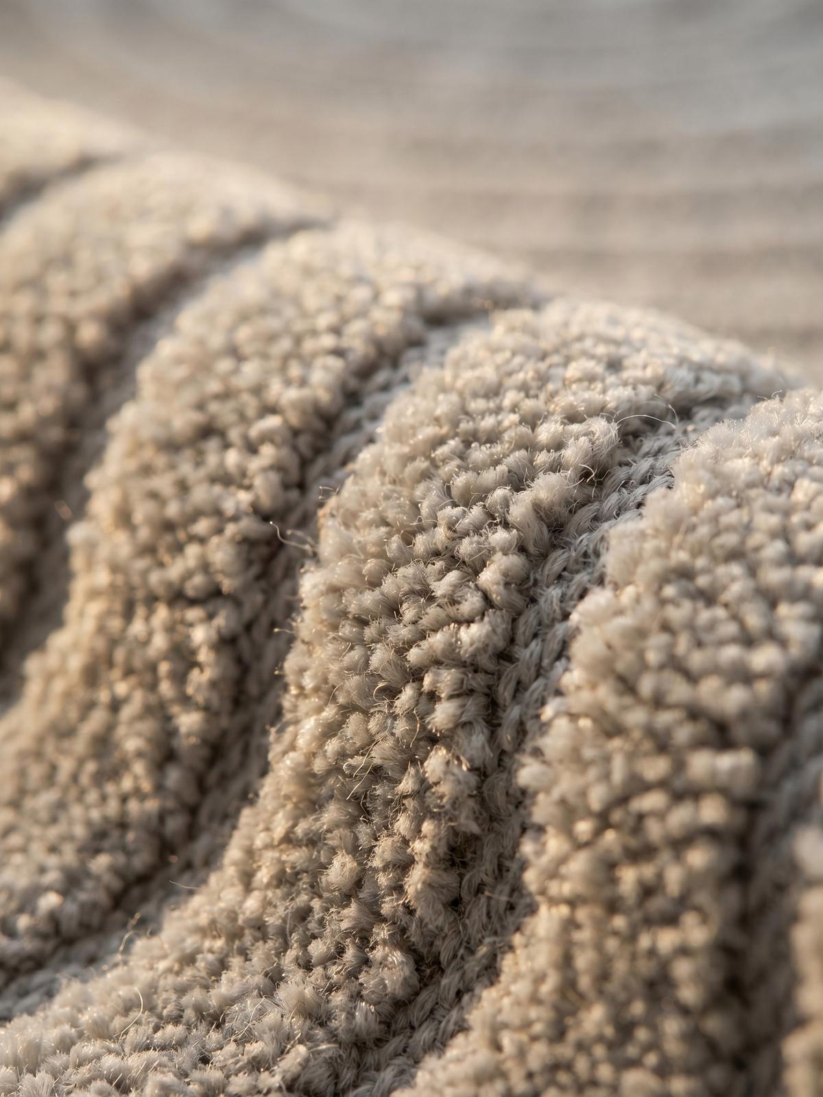 TEPPICH Outdoor ENGADIN in Silber, im Skandi-Stil mit 3D-Design, Ø 160 cm - Silberfarben, Textil (160/160cm) - KADIMA DESIGN