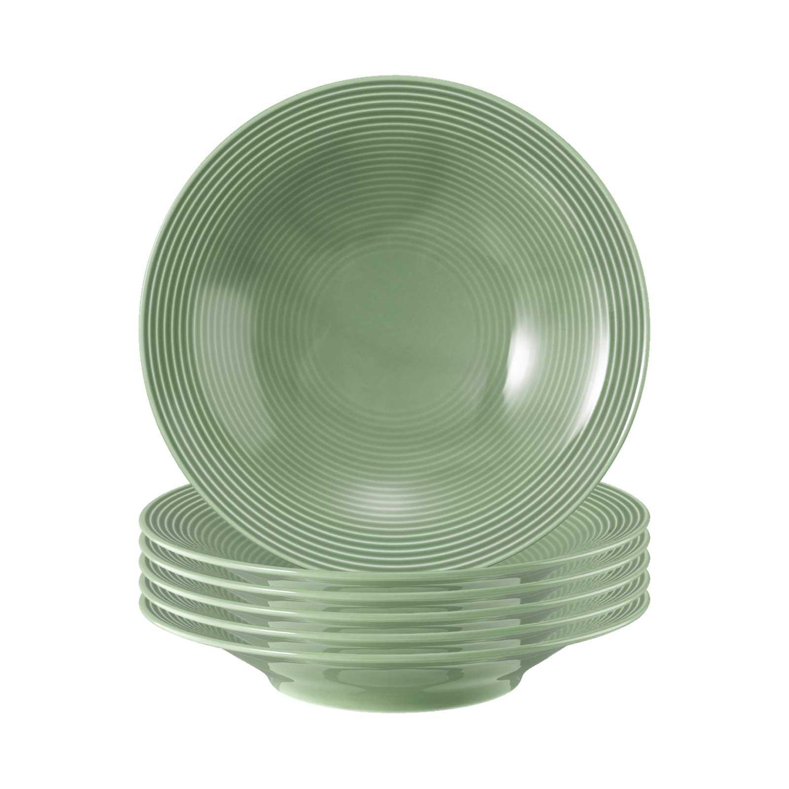SUPPENTELLER Beat Color Glaze Salbeigrün ø 22,5 cm 6er Set - Grün, Keramik (22.5cm) - Seltmann Weiden