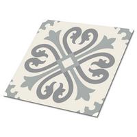 FLIESENAUFKLEBER 9 Stück 30x30 cm selbstklebend Arabisches Muster - Grau, Textil (30/1.6/30cm) - TULUP