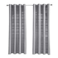 ÖSENVORHANG Rajput blickdicht 2er-Set, 167/182 cm - Hellgrau, Textil (167/182cm) - Homescapes
