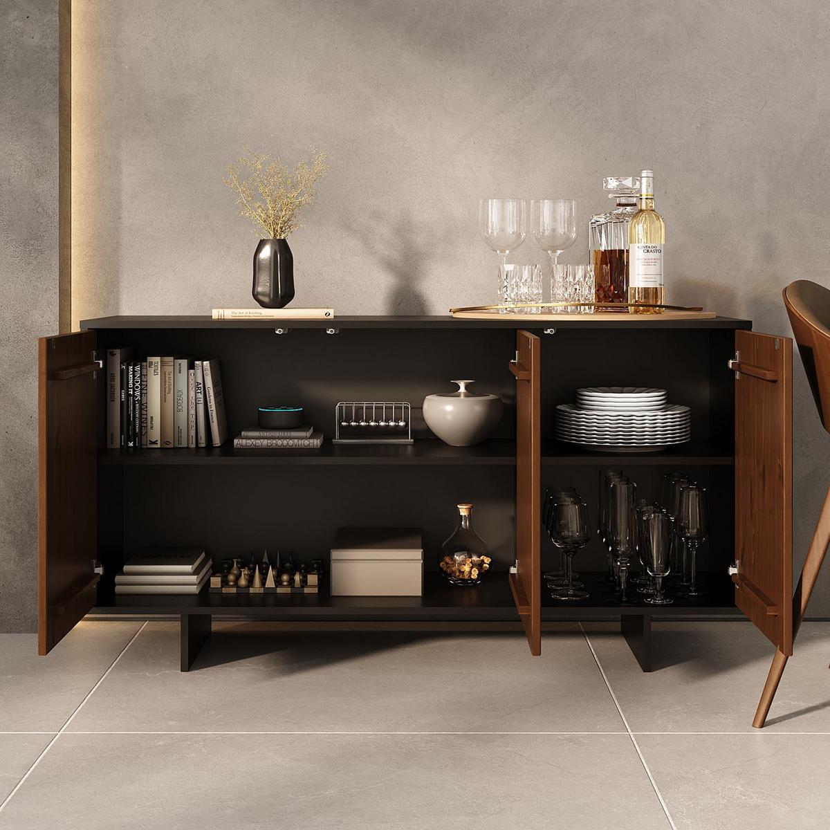 SIDEBOARD ARTO Kastanie - Kastanienfarben, Holz (137/71/41cm) - IDIMEX