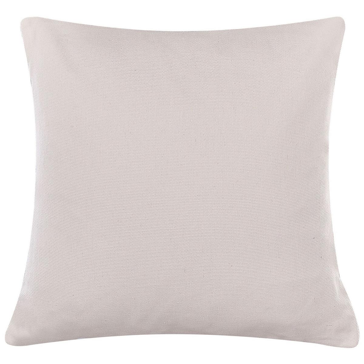 DEKOKISSEN 2er-Set Taupe 45/45 cm Quercus - Graubraun, Textil (45/45cm) - Beliani