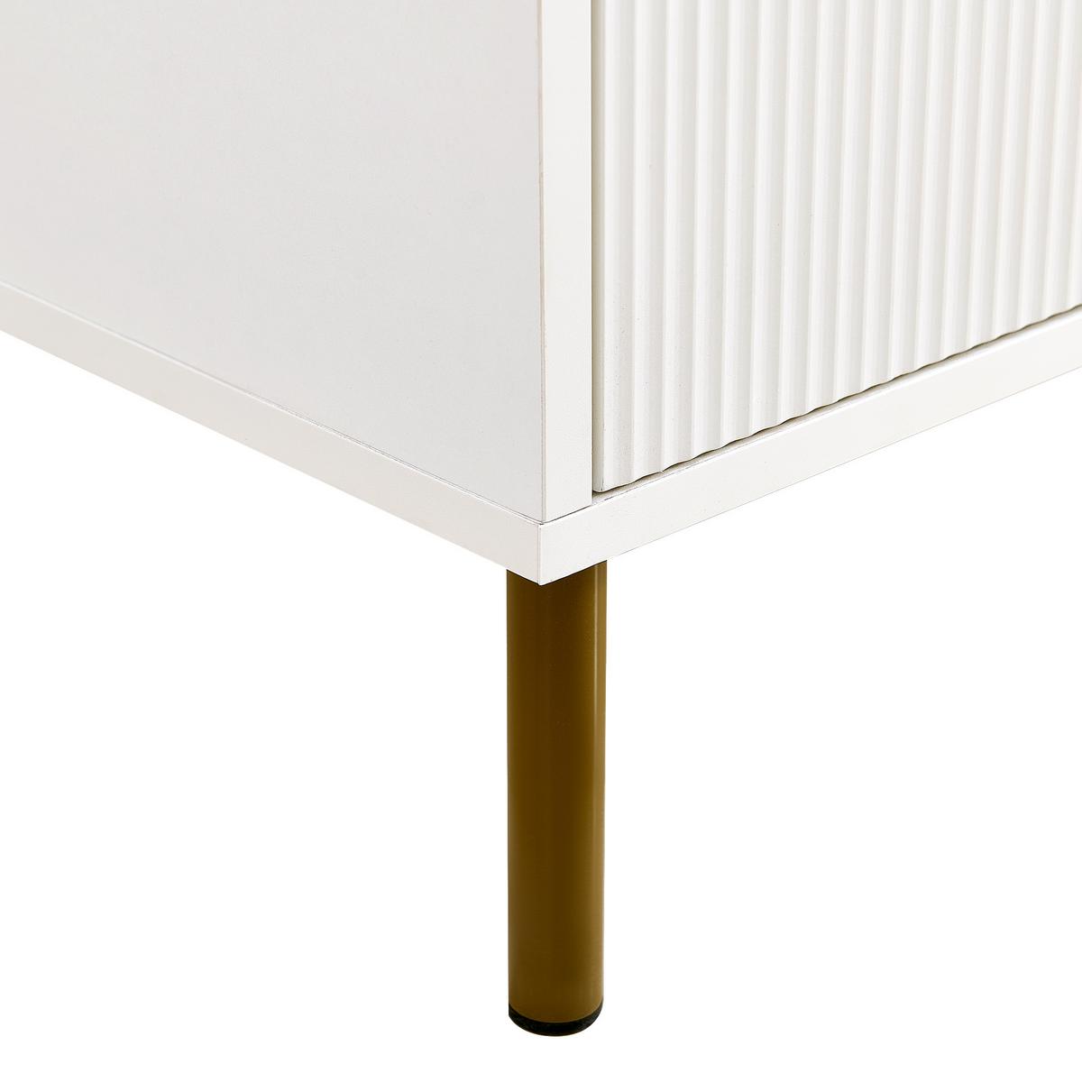 SIDEBOARD mit 6 Schubladen Elegante Kommode Weiß - Weiß, Holzwerkstoff (120/78/40cm) - Urban Meuble
