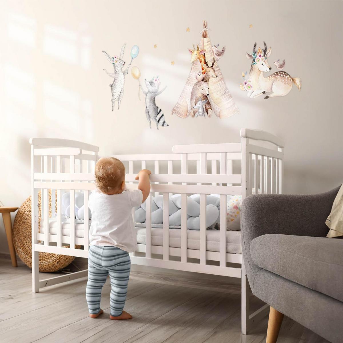 WANDAUFKLEBER 100x162cm - Waldtiere - Multicolor, Kunststoff (100/162/0.1cm) - Wallfluent