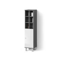 MIDISCHRANK Fucino Weiß Hochglanz 30 x 130.6 cm große Tür - Weiß Hochglanz, Holzwerkstoff (30/130.6/30cm) - Livinity®