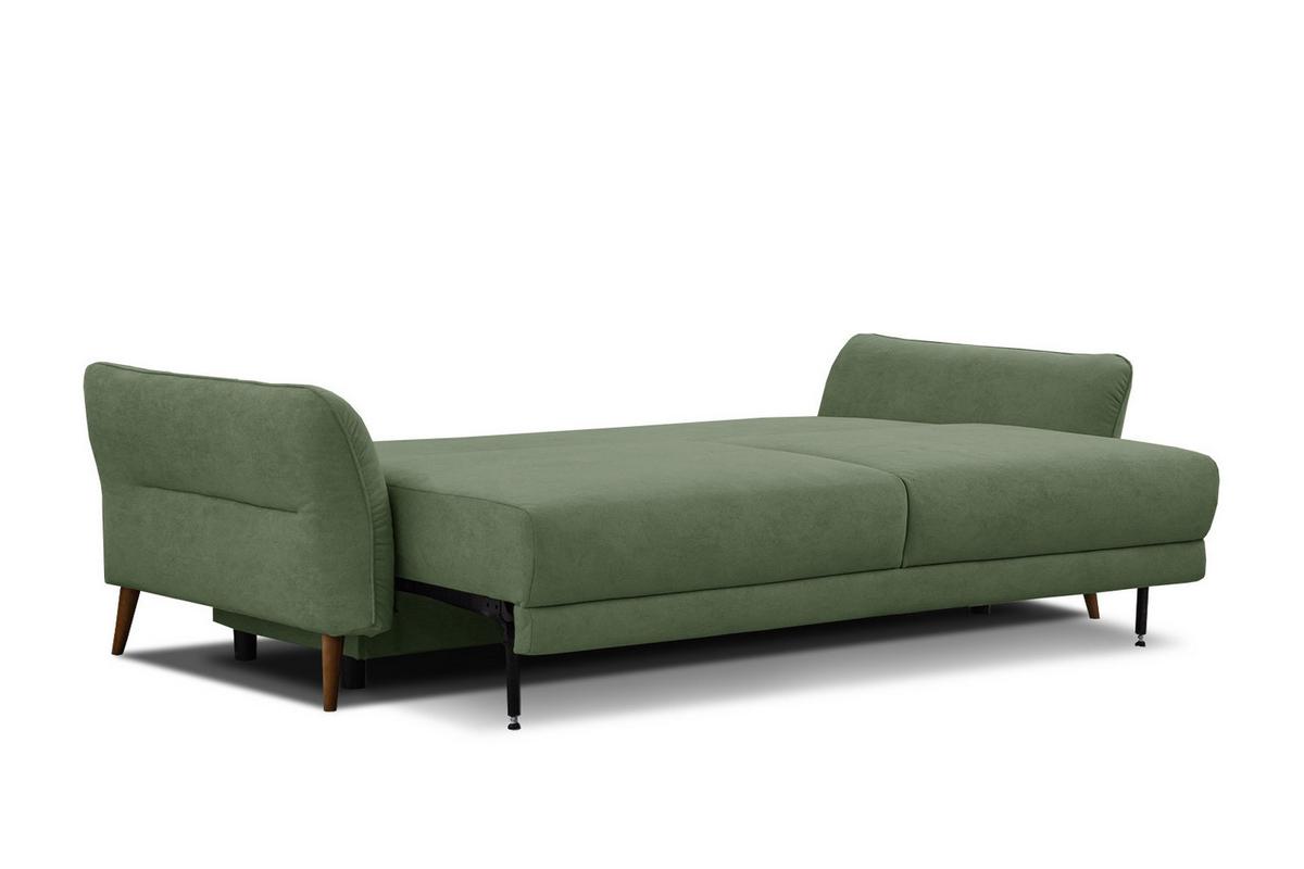SOFA FIGARI 3-Sitzer mit Schlaffunktion, grün - Braun/Grün, Holz/Textil (232/90/107cm) - Wozimo