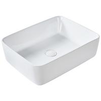 AUFSATZWASCHBECKEN Weiß 49/38 cm Keramik Travesia - Weiß, Keramik (49/14/38cm) - Beliani