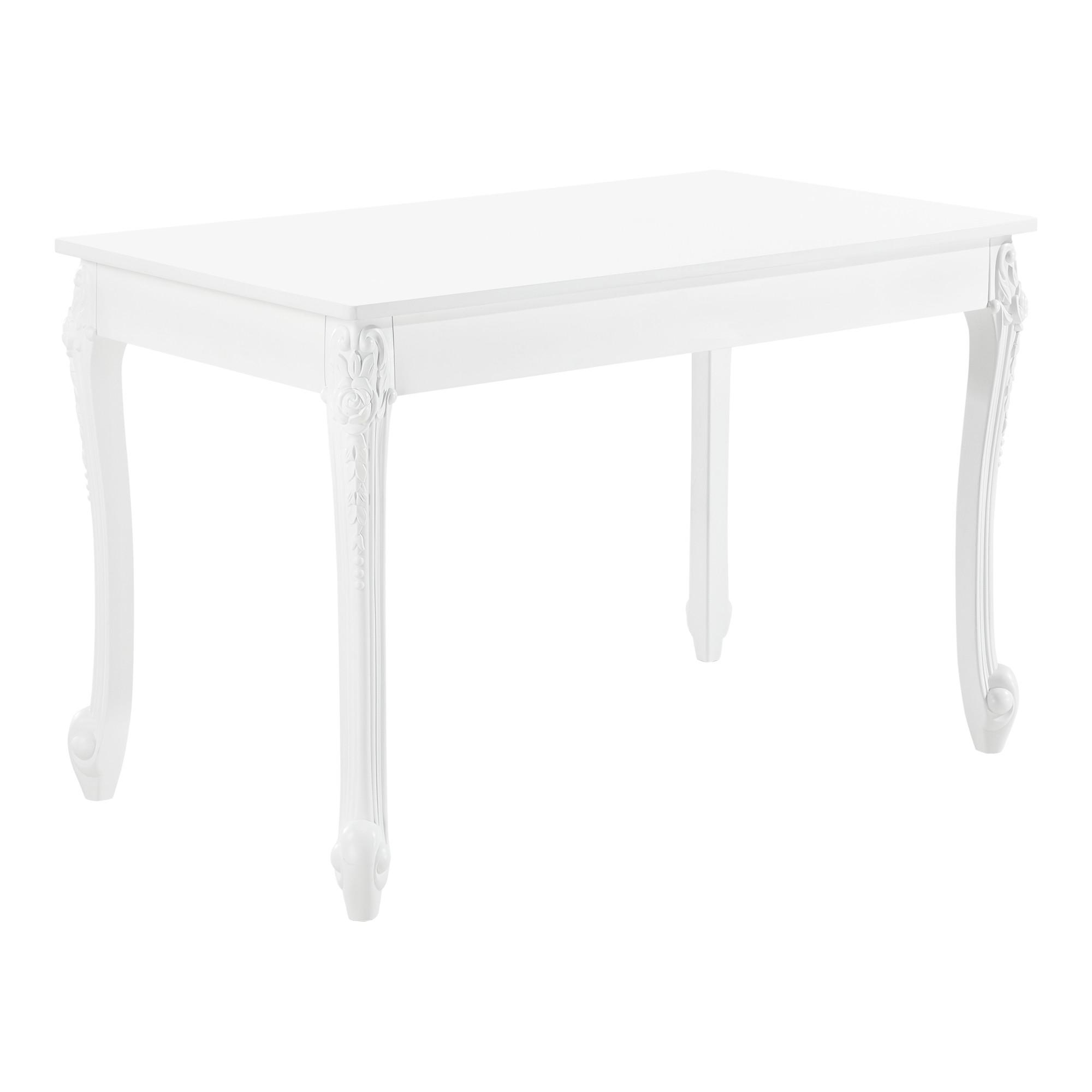 ESSTISCH Lüneburg - Weiß, Holzwerkstoff/Kunststoff (66/116/76cm) - [en.casa]