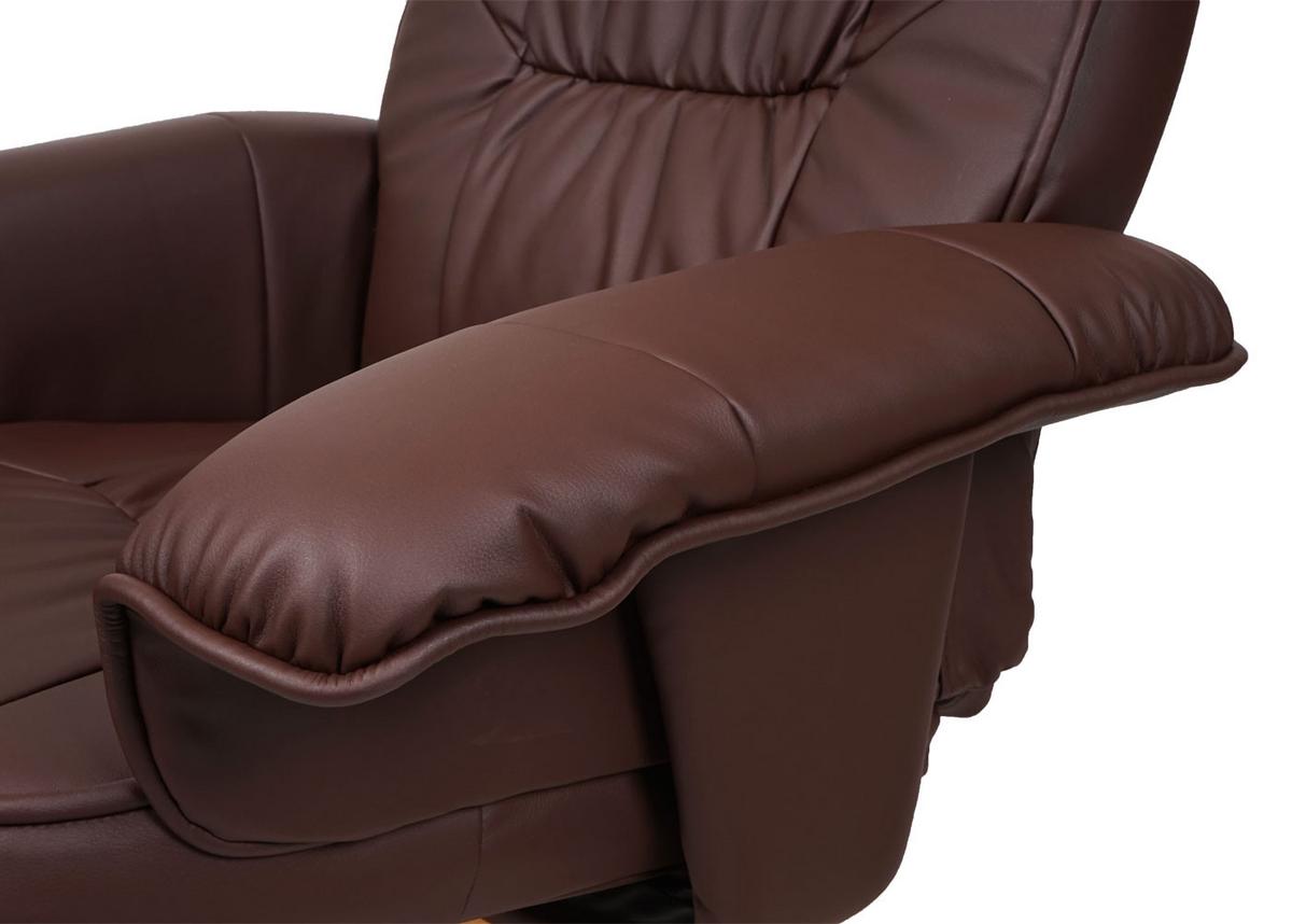 RELAXSESSEL MIT HOCKER Rotbraun - Rotbraun, Textil (80/100/105cm) - MCW