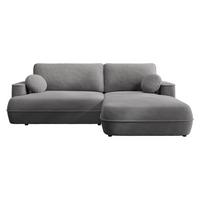 ECKSOFA Fuego L, Seite: Rechts - Schwarz/Grau, Holz/Kunststoff (260/168cm) - MIRJAN24