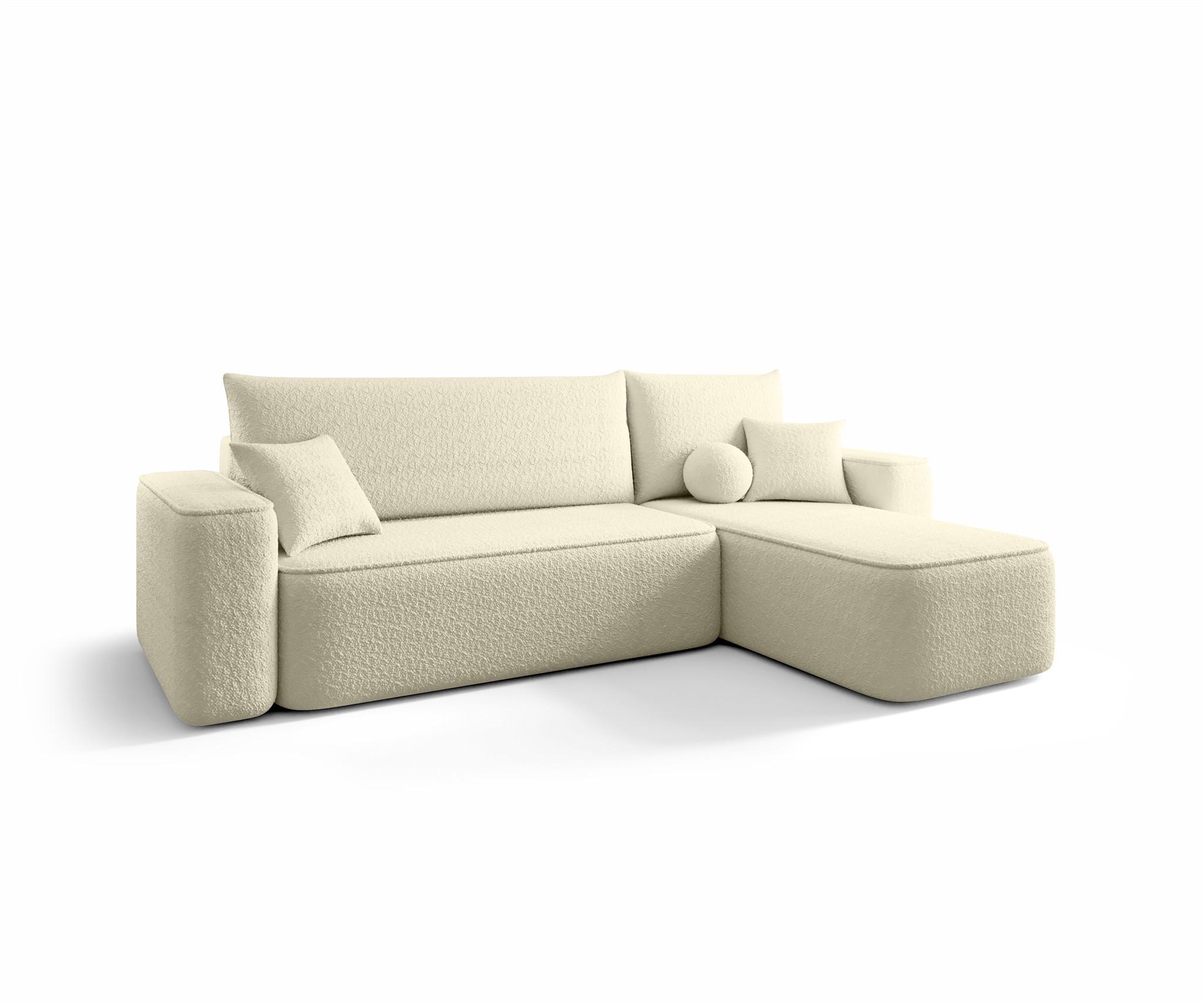 ECKSOFA Agepo Stoff Quelle - Creme, Holzwerkstoff/Textil (250/150cm) - Fun Möbel