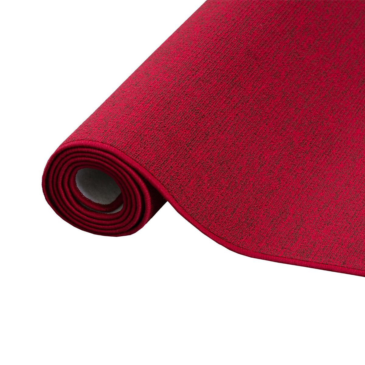 FEINSCHLINGEN VELOUR TEPPICH STRONG - Rot, Textil (133/133cm) - Snapstyle