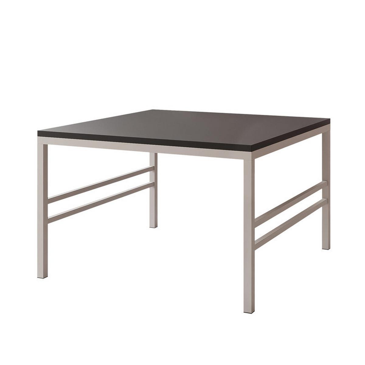 COUCHTISCH FORMA 70/70 cm Quadrat, Schwarz / Kaschmir - Kaschmir/Schwarz, Metall (70/70/46cm) - Idohome