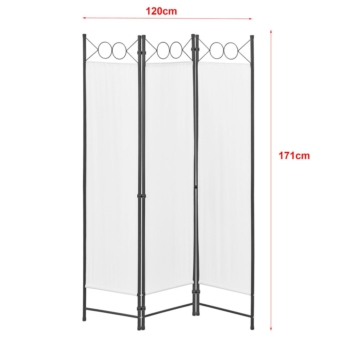 SICHTSCHUTZ Saragossa - Weiß, Textil/Metall (120/2cm) - [en.casa]